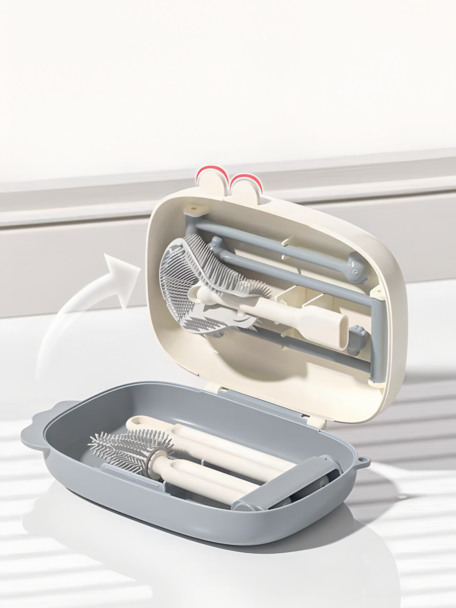 Ершик для бутылок силиконовый сушилка для сосок LETO Baby