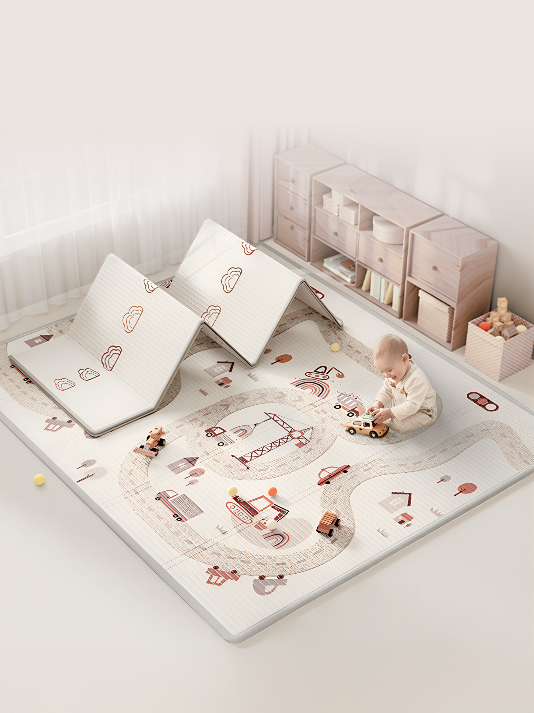 Детский коврик для ползания LETO Baby