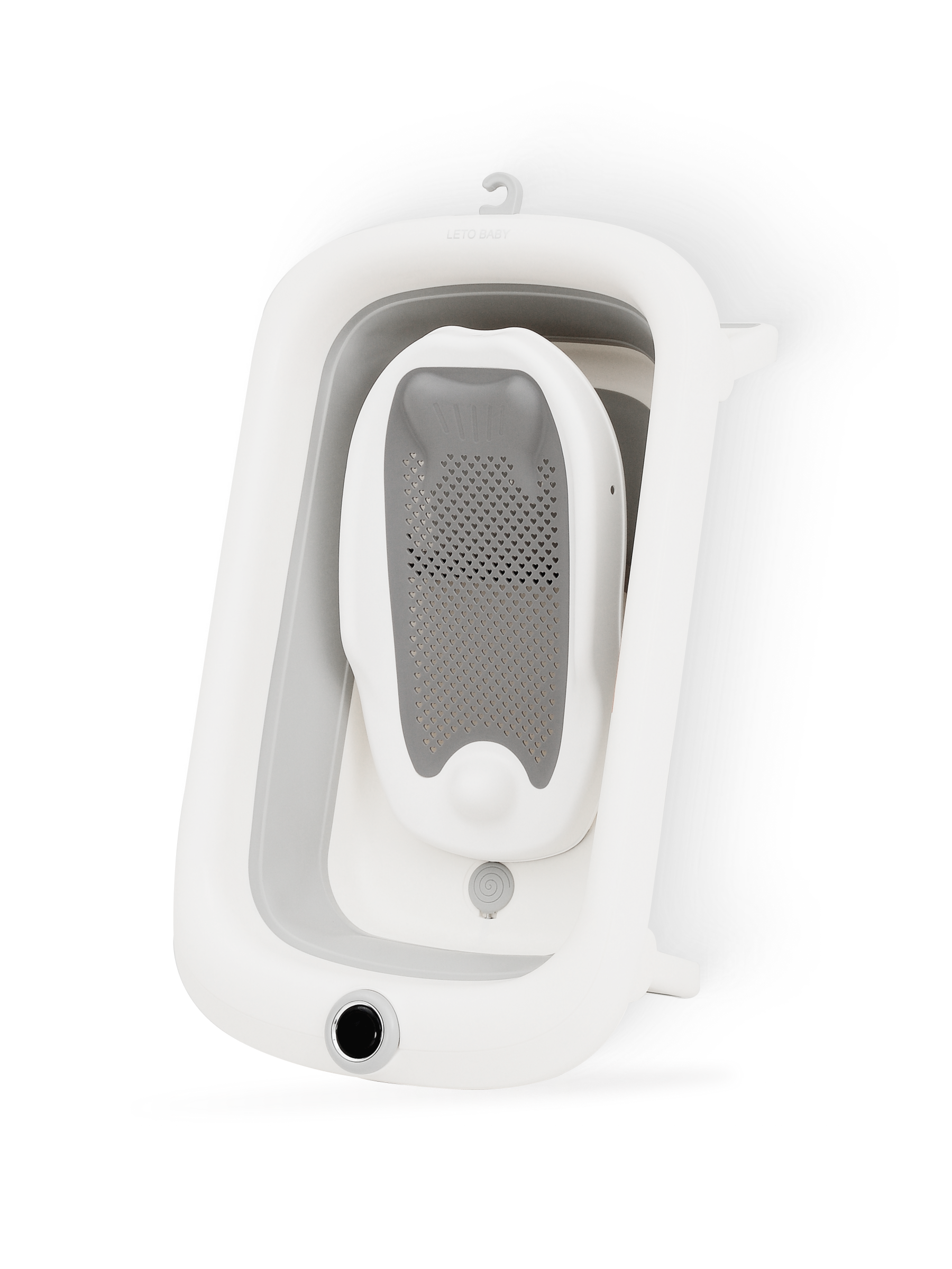 Ванночка для купания новорожденных складная с термометром